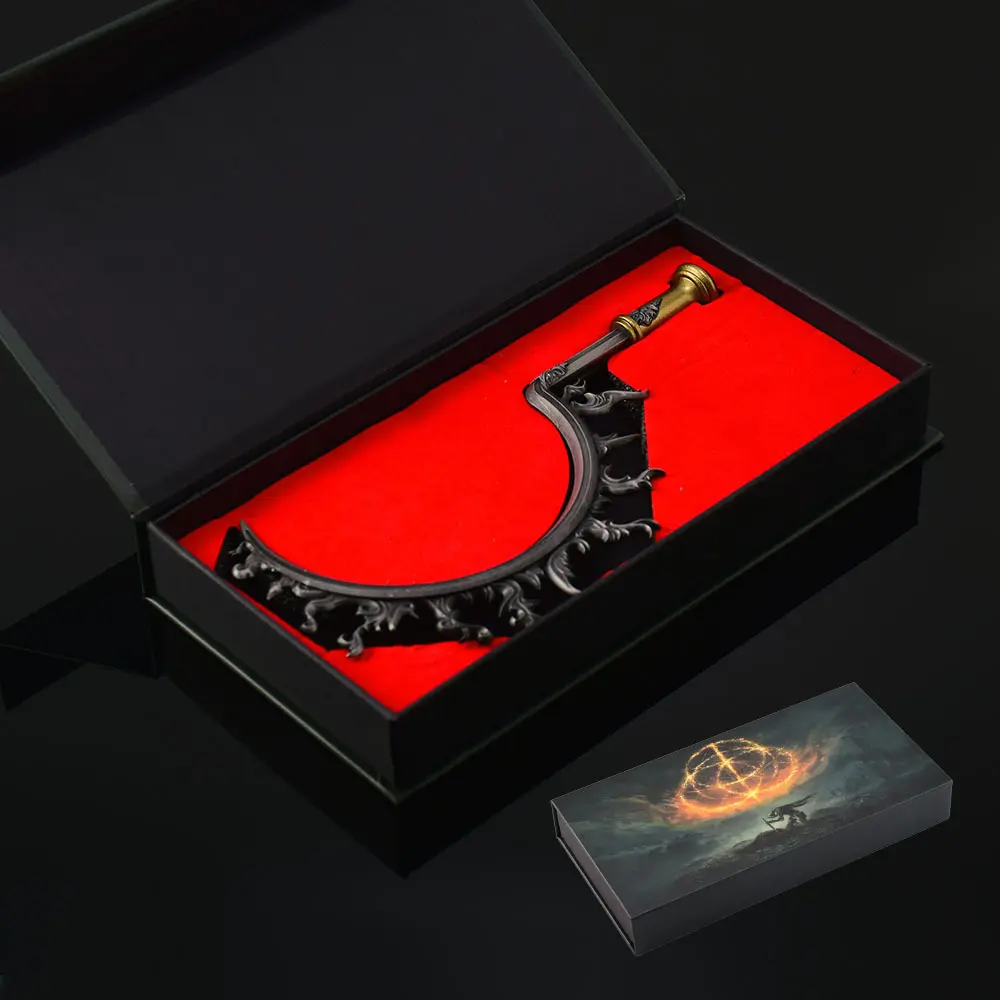 Elden Ring Eclipse Shotel 18CM Full Metal Collectible Gift Box Full Metal Craft Ornament