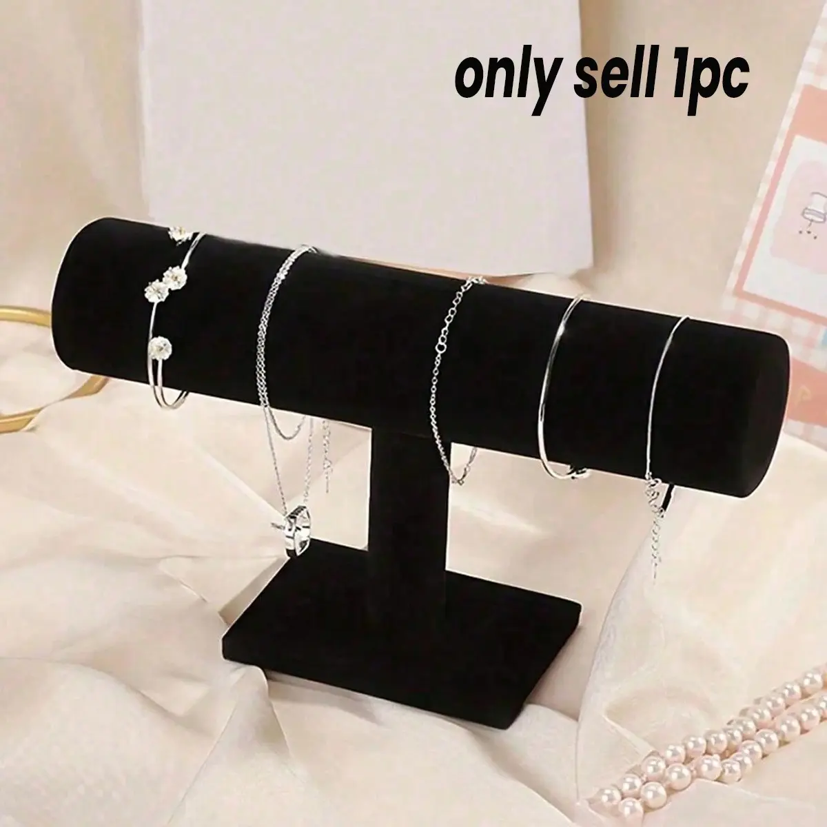 Elegant Velvet Jewelry Display Stand, Perfect for Watches, Necklaces, Bracelets, Desktop Organizer, Home Decor, Ideal Gift for Christmas Holidays