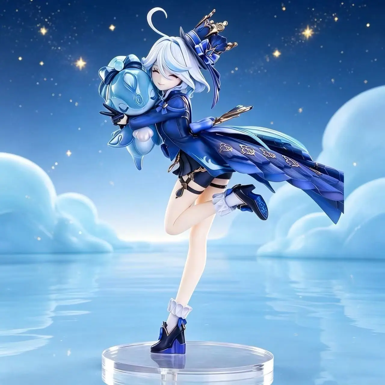 Water God Fuyingna Replaceable Face Handmade Model Figure, Secondary Dimension Gk Beautiful Girl Statue, Anime Trendy Toy Gk Accessories
