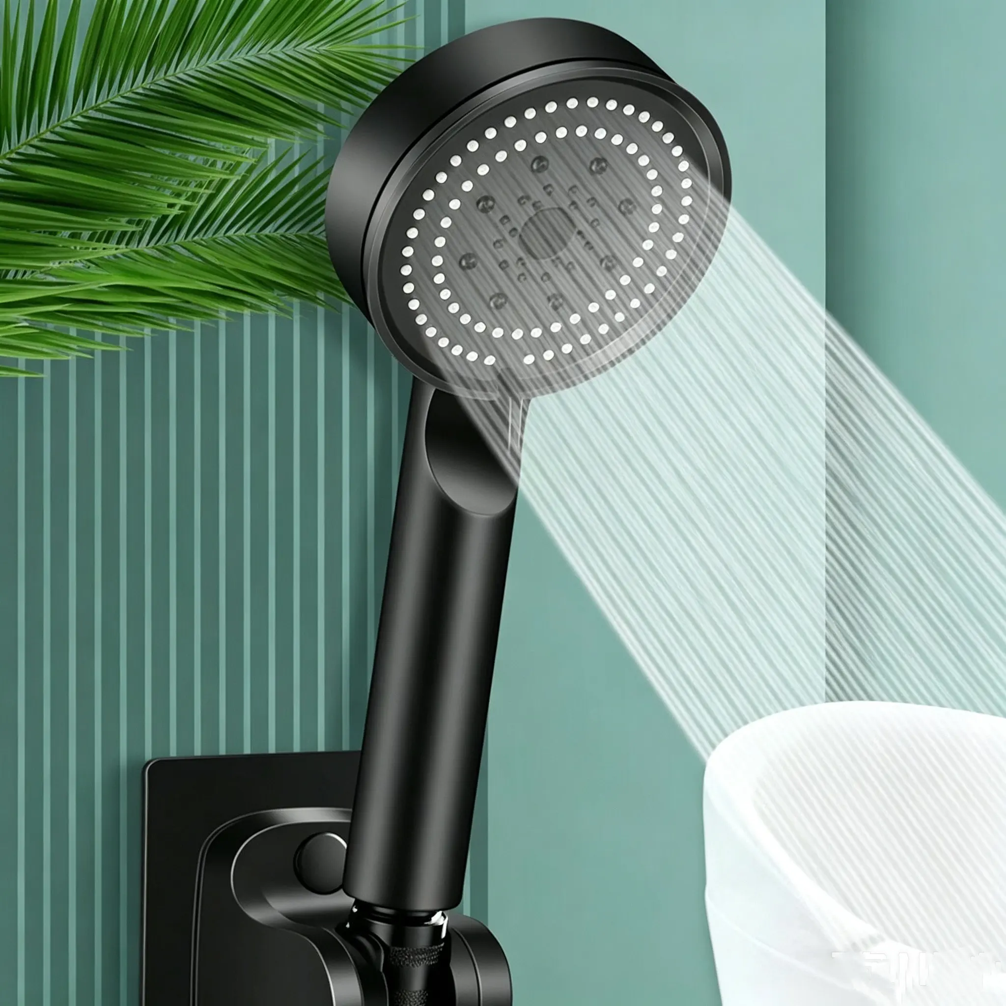 1pc 5 Modes Adjustable Pressurized Handheld Shower Head, Luxury Bathroom Shower Nozzle, Handheld Pressure Showerhead, Enhance Your Bathing Experience