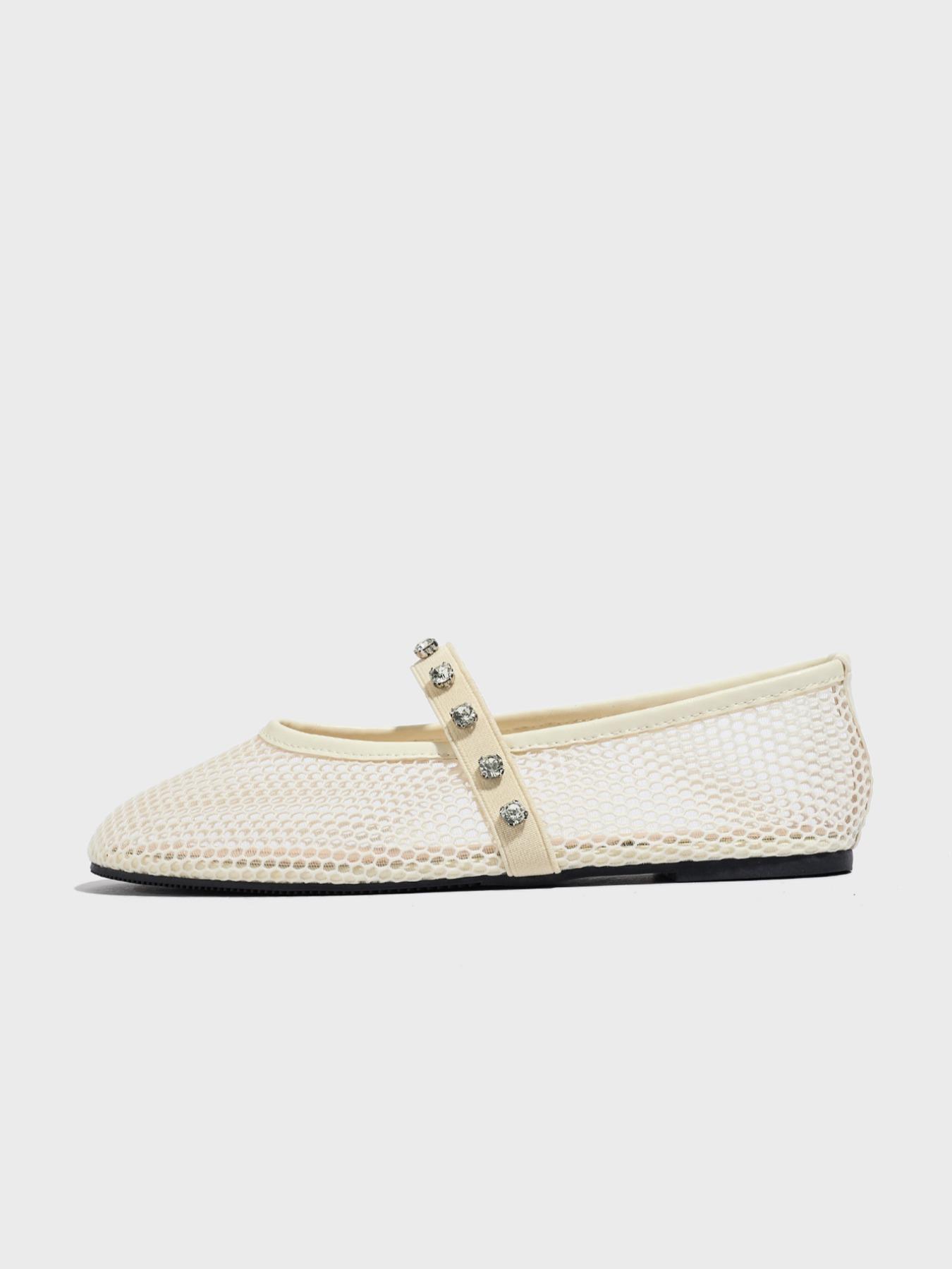 Women's Fashionable Mesh Decorated Flat Sandals, Casual Comfortable Slip on Sandals for Summer, Lightweight Breathable Shoes for Daily Wear, Elegant Minimalist Sandals, Casual Beach Sandals