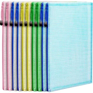 Mesh Zipper Pouches Bags, 10PCS Zipper Pouch, A4 Mesh Bags with Zipper, Zipper Pouches for Organization, Storage Bags for School Office Travel Supplies, File Jackets & File Pocketsfidget toys