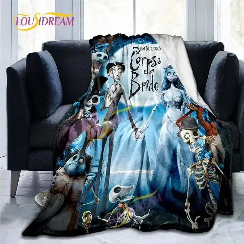 Tim Burtons Corpse Bride Animated Movie Plaid Love Blanket Bedspread Warm Sofa Throw Children Home Textile Blanket