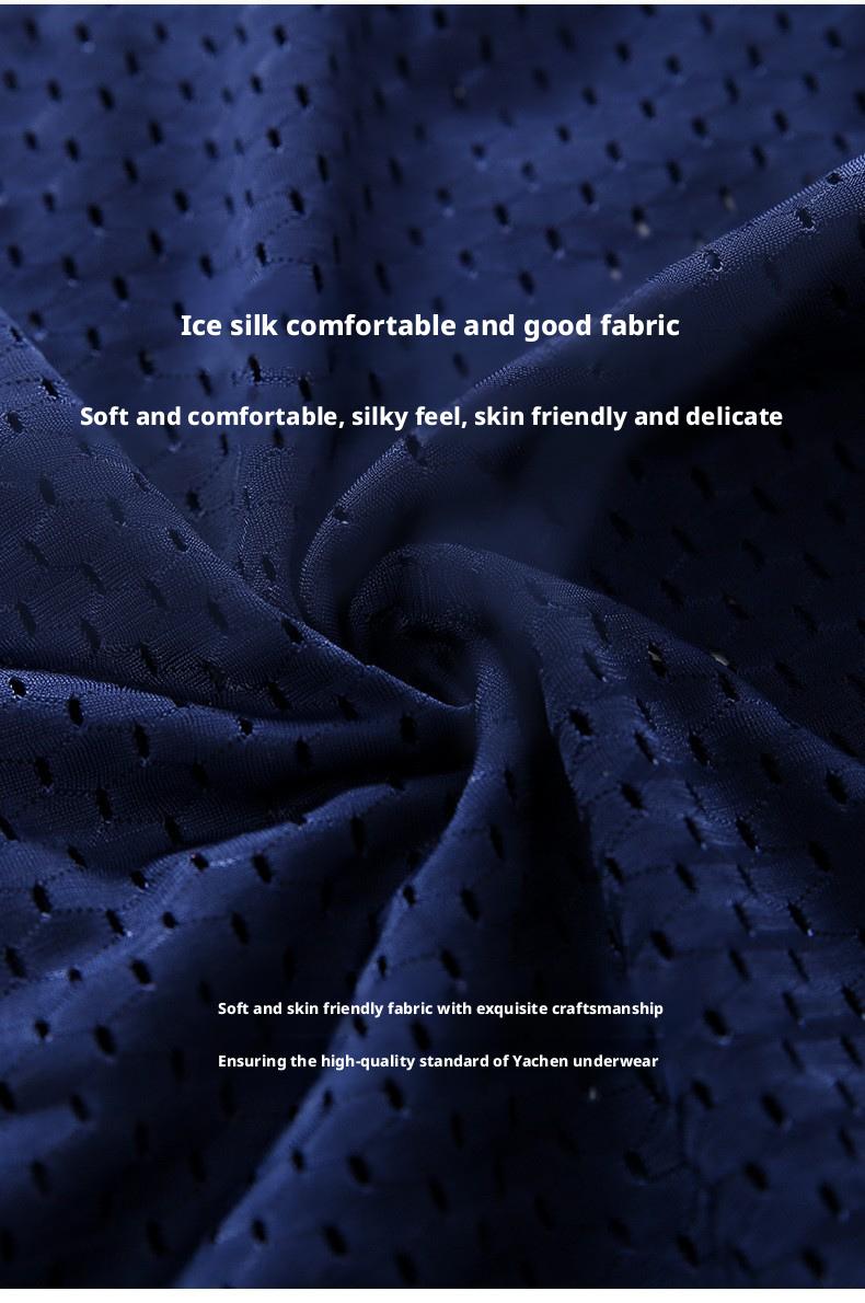 Men's Ice Silk Breathable Mesh Boxer Briefs Ice Silk Bamboo Fiber Moisture Wicking Quick Dry Soft Comfortable Cool Anti Odor Underwear For Summer Daily Wear Workout Gym Sports Casual Hot Weather 4 Pack Multicolor