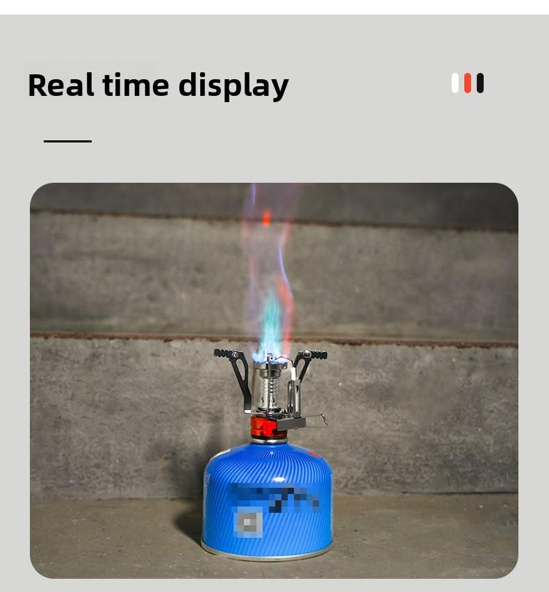 Portable Camping Stove with Electronic Ignition Backpacking Stoves Mini Integrated Cookware for Travel Outdoor Hiking Picnic Cooking