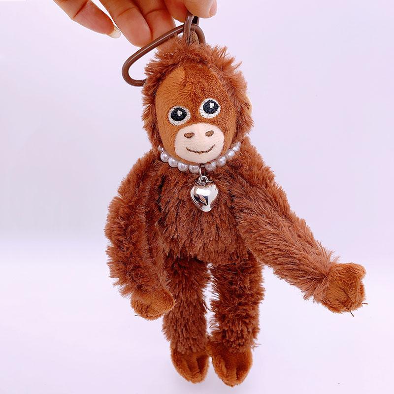 20cm Cute Little Monkey Pendant Plush Plushies Doll Bag Pendant Soft Stuffed Backpack Keychain