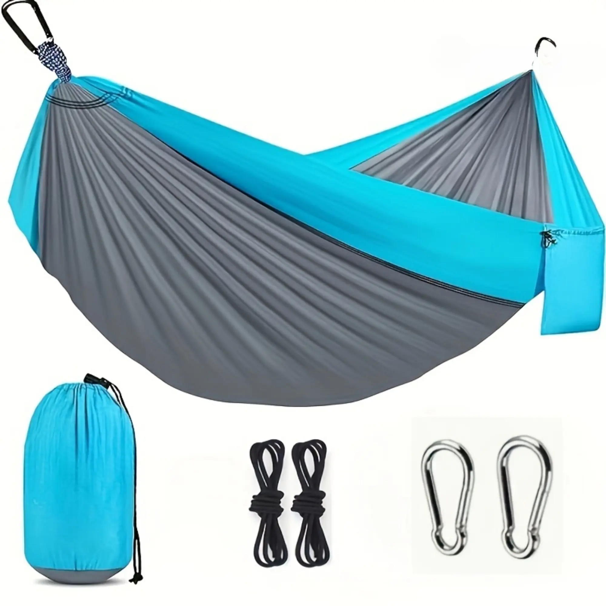 Lightweight Hammock for Camping & Hiking, Adult Size Collapsible Hammock with Heavy-Duty Soft Fabric, 440.92 lb Capacity, Tree/Stand Mount Support, Compact Pack, 66.93 in