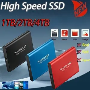 16TB Large Capacity External Hard Drive Quiet Operation Mobile Storage SSD USB3.2 Type-C High Speed Solid Stae Disk For PC MAC