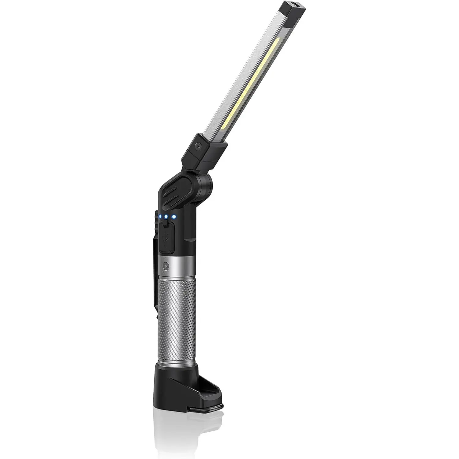 Magnetic Work Light - 800 Lumens Rechargeable Work Light with Multifunctional Foldable Design, 2200 mAh Mechanic Light, 3 Lighting Modes Magnetic Flashlight for Car Repairing/Emergency, 1 Pack