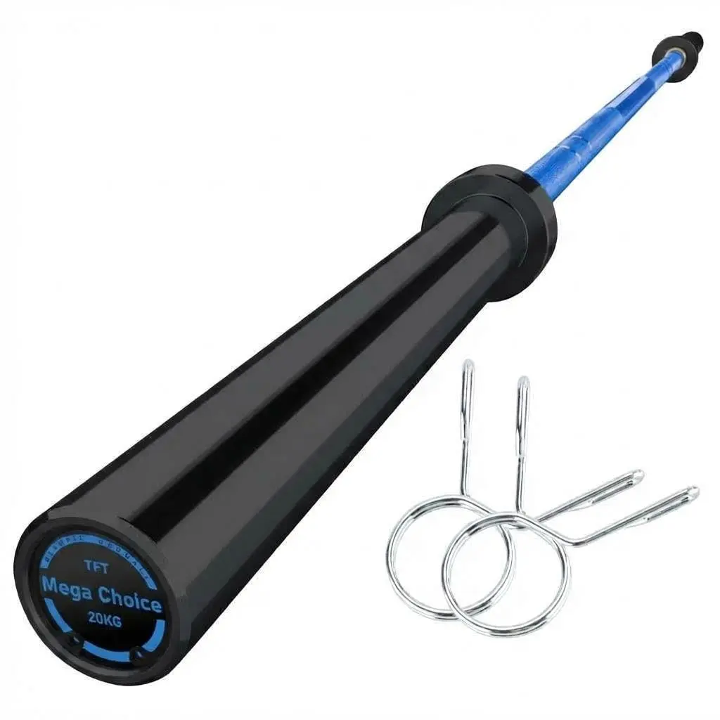 7FT Olympic Barbell Bar, 45 LB Weight Bar, Multiple Load Capacity Options 500/700/1500 LBS, Fits 2-Inch Weight Plates, Textured Knurled Grips, Ideal for Powerlifting & Strength Training at Home Gym, Available in Blue