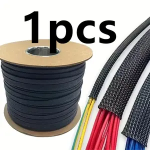 Expandable Braided Cable Sleeve, 1 Count Flexible Insulated Cable Protector, Wire Loom Tubing Heat Shield Wire Conduit, Cable Organizer for Auto Home Office