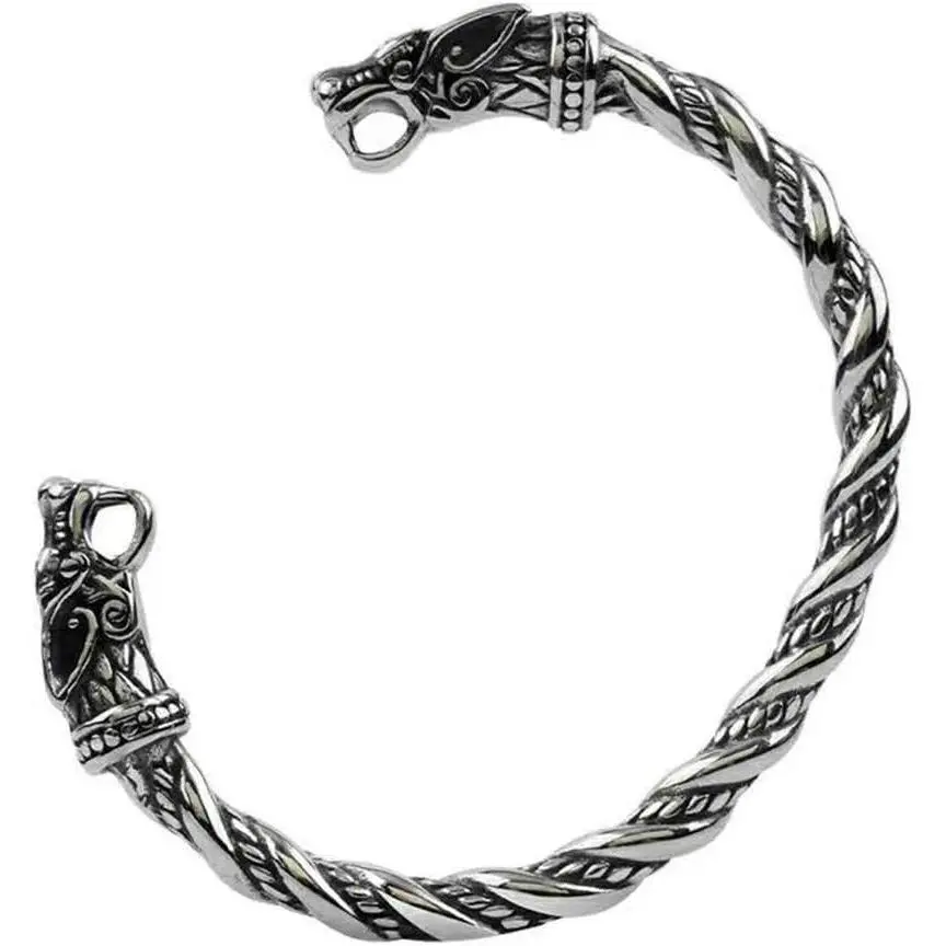 Bangle - Adjustable Stainless Steel Norse Scandinavian Torc
