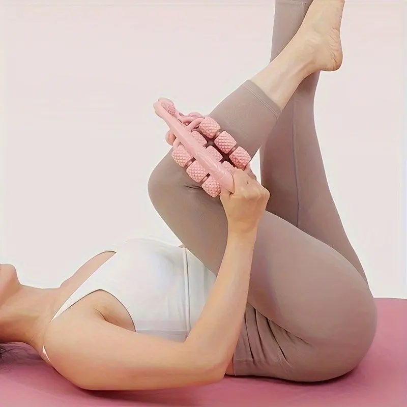 29 Massage Rollers Relaxation Massager, Multifunctional Fitness Equipment, Made of Durable ABS, 360° Surround Deep Massage, for, Calf Stretching and Relaxation, Suitable for Home Use, Best Choice for Stretching and Relaxation After Exerci