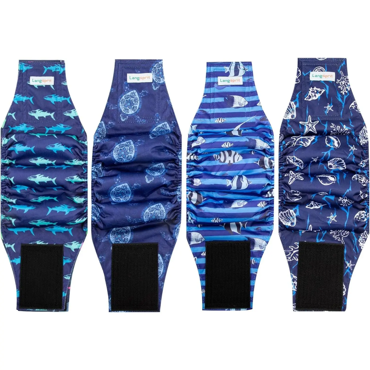 Male Dogs Diapers Belly Bands(4Pack), Washable Reusable Male Boy Doggy Wraps Panties for Doggie Puppy Pooping Potty Training Incontinence Marking Pañal para Perro Small
