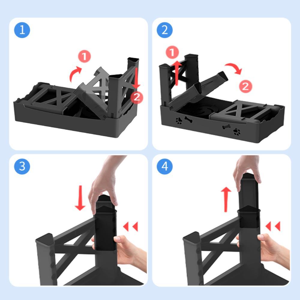 Adjustable Pet Feeding Bowl, 1 Set Ultrasonic Seal Pet Feeder with Anti-slip Design, Pet Feeding Supplies for Small & Medium & Large Dogs & Cats #GLOBAL PICKS