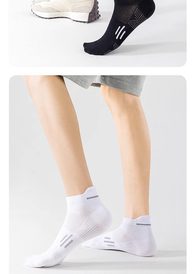 Marathon running socks men's spring and summer mesh non-slip breathable sports cotton socks deodorant medium tube socks