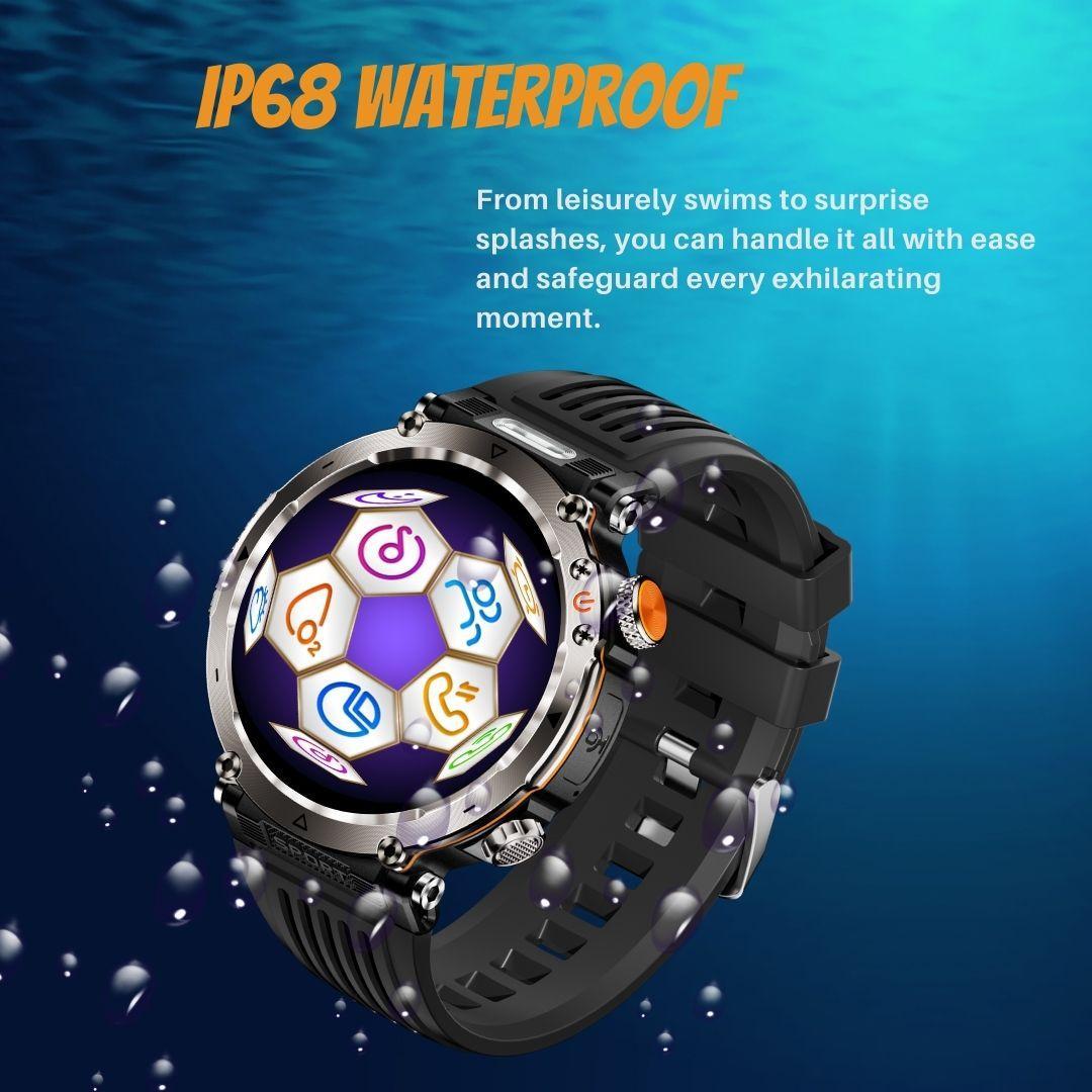 Men's Smart Watch, Fashion Digital Watch with Call Function, IP68 Waterproof Sports Watch with LED Flashlight for Women & Men