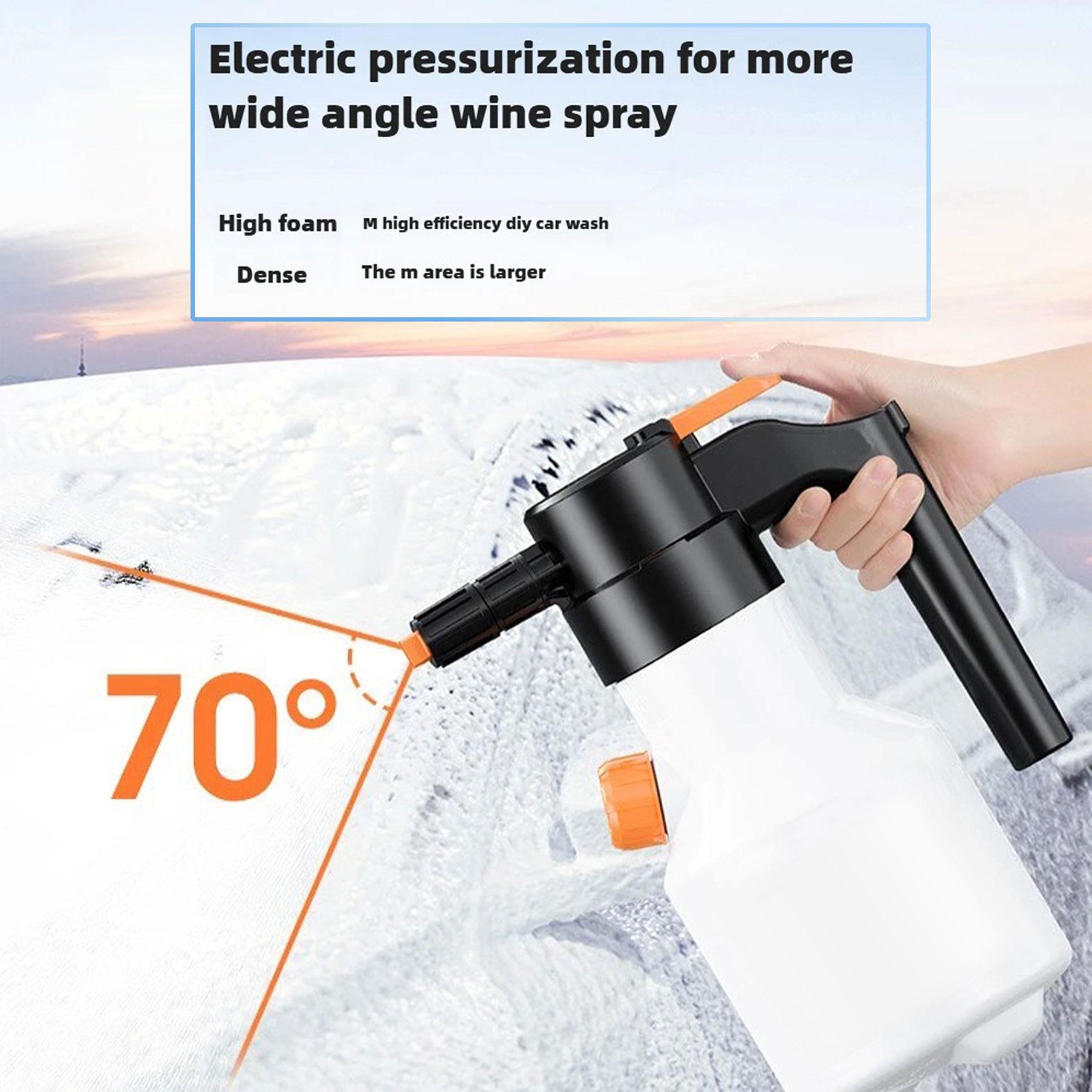 2L Electric Foam Gun with 70° Wide Spray Angle, Multi-Functional Large Capacity Battery for Car, Kitchen, Home Cleaning Foam Sprayer