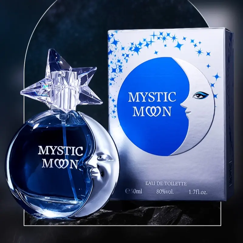 Mysterious Moon Perfume, Long-Lasting Floral Fruit Scent, Transparent Moon Bottle, Modern Fragrance for Women, Elegant and Lasting Aroma