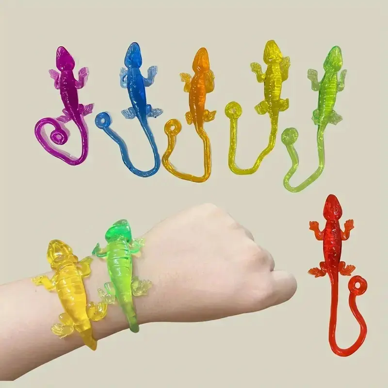 Elastic Reptile Toys Christmas Gifts Sticky Fidget Stuffing Kids Gecko Funny Target Ball