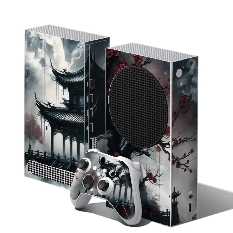 Vinyl Skin Sticker for Xbox Series S Console & Controller, Waterproof Scratch Resistant Durable, Removable No Residue Artistic Black White Art Landscape Cover