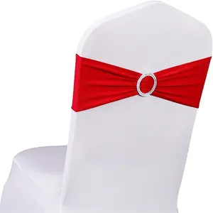 Wedding Red Chair Sashes 100 Pack Spandex Chair Bows Bands with Buckles for Party Birthday Bridal Shower Engagement Banquets Anniversary Christmas Outdoor Events Decorations (Red)fidget toys