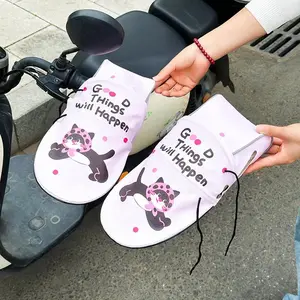 Cute 3D Sunshade Cover Breathable Handlebar Gloves UV Protection Summer Electric Vehicle Sunscreen Motorcycle Gloves