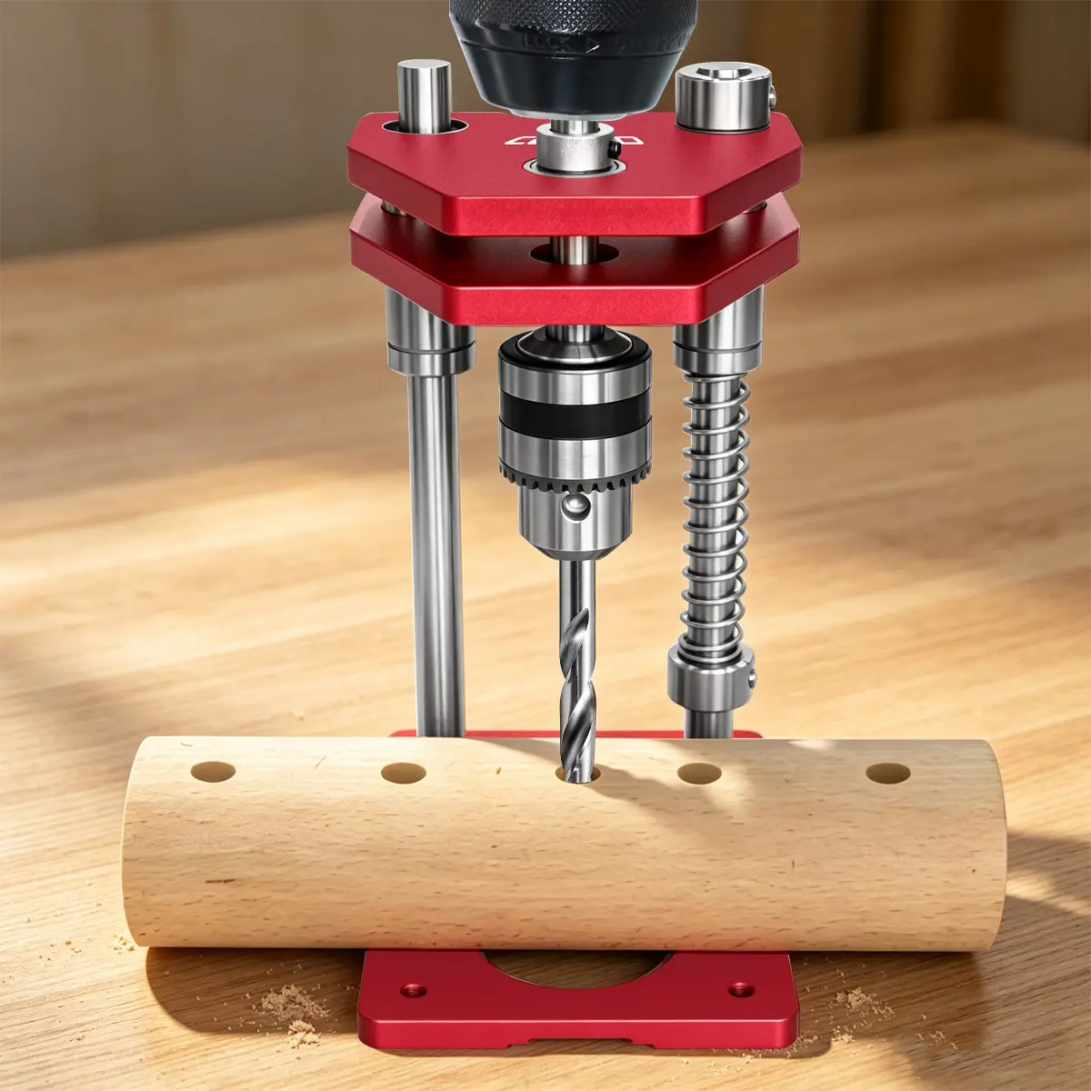 Multi-Purpose Drill Guide Stand, Portable Vertical Drilling Support Tool for Woodworking, Hinge Holes and Straight Drilling Tasks