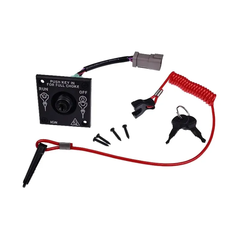 FridayParts Ignition Safety Cut-Off Engine Stop Key Switch - Part #176408, Replacement for BRP Evinrude Johnson Electrical Equipment Switches