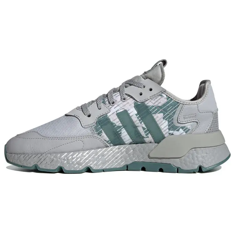 Adidas Originals Nite Jogger Low-Top Lifestyle Sneakers for Men and Women – Textile and Synthetic Upper, Cushioned, Non-Slip, Durable, Minimalist Solid Gray-Green Verifiable, with credentials and supporting global authentication