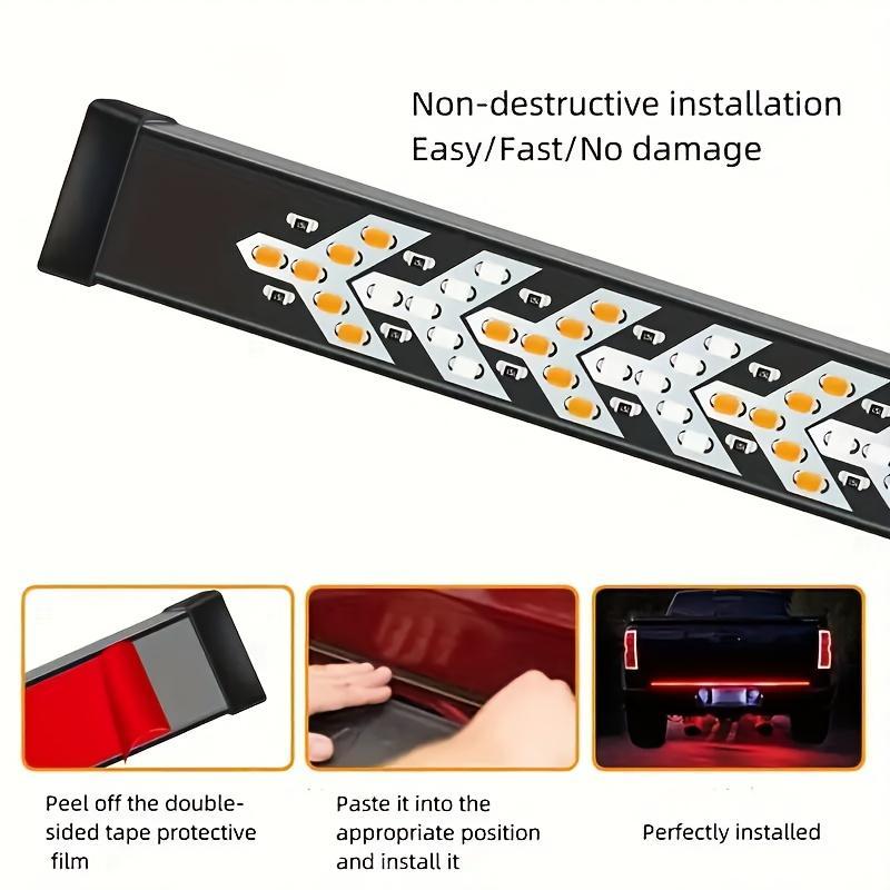 60 Inch LED Tailgate Light Bar, Sequential Arrow Turn Signal Strip ...