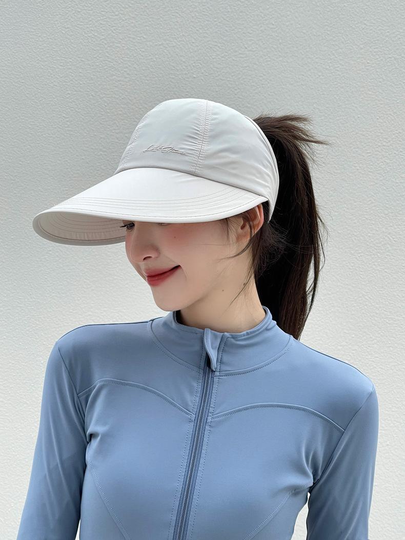 Women'S Wide-Brim Ponytail Sun Hat With Holes, Extra Coverage, Lightweight And Breathable, Suitable For Outdoor Travel, Beach Excursions, Daily Casual Wear, Unisex, UV Protection Fishing Sun Hat, Adjustable For Summer Leisure