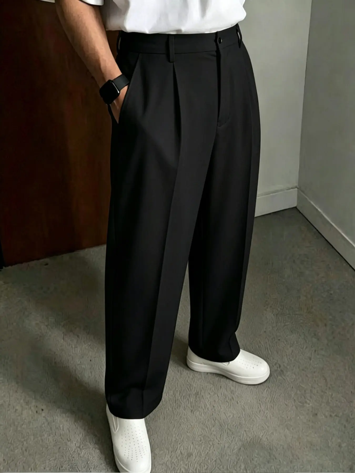 Men's Summer Casual Classic Solid Pants, Lightweight Breathable Quick-Dry, Ideal for Daily Wear and Commuting, Perfect Gift for Holidays