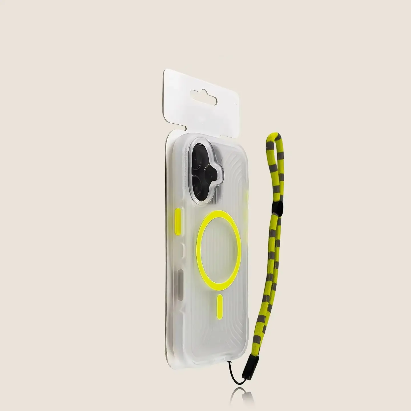 For iPhone 17 Pro Max Case Frosted Magnetic Clear Wrist Strap Shockproof Slim Cover Compatible with iPhone 17 16 15 14 13