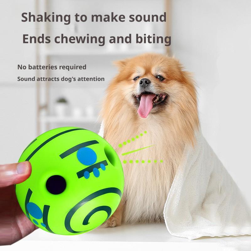 Interactive Dog Toy Rolling Sound Ball, Squeaky Giggle Ball for Dogs, Durable Chew Toy for Teeth Grinding, Boredom Relief & Self-Play for Puppies & Medium Dogs