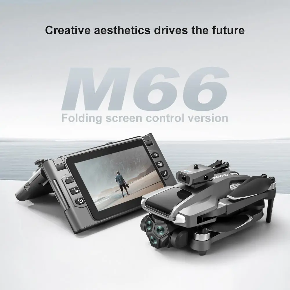2026 Foldable Rechargeable RC Drone with Camera, 4.3" Screen Controller, Brushless Motor, Optical Flow Hover, Adjustable Camera Angle, FPV Transmission, Charging Function, Portable Cool Gadget for Beginners, Outdoor Use, Drone Accessories, Cable Folding P
