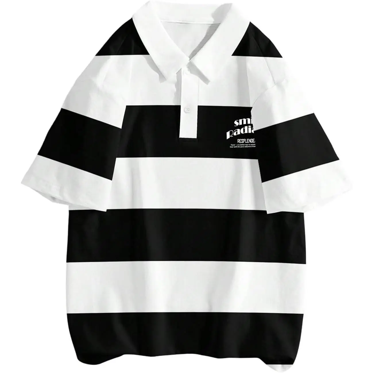 Men's Striped Short-Sleeve Button-Collared Menswear Tops, Summer Casual Shirt, Shortsleeve