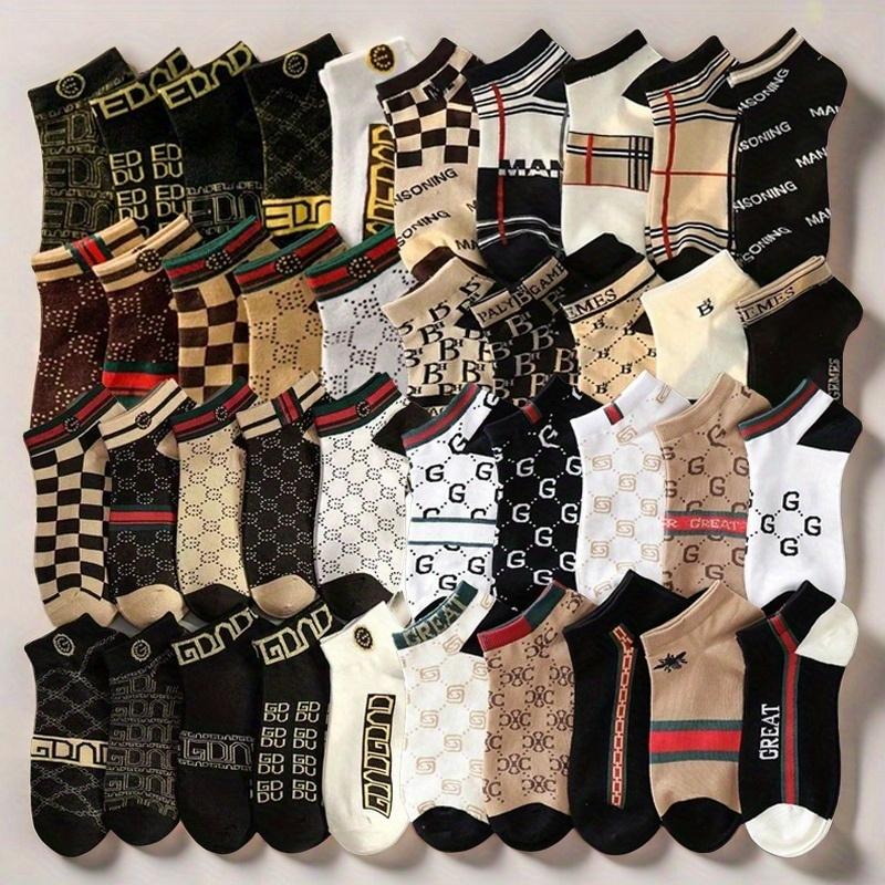 10/20 Pairs of Men's Anti Odor and Sweat Absorbing Business Socks, Lightweight, High Elasticity, Breathable, Low Cut, Suitable for Daily Wear and Business Casual Wear SpringStatements