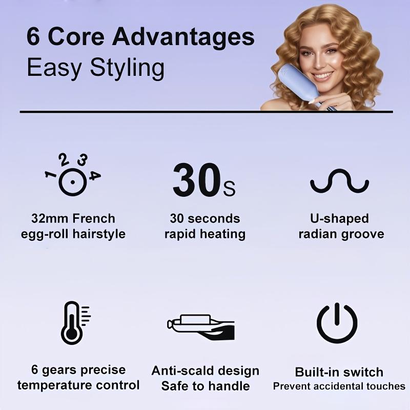A Professional Curling Iron for Hair Salons, Featuring a 32Mm Designed for Both Enthusiasts And Stylists to Effortlessly Achieve Beautiful Waves And Deep Curls. It Offers Long-Lasting Results, Deep Curls