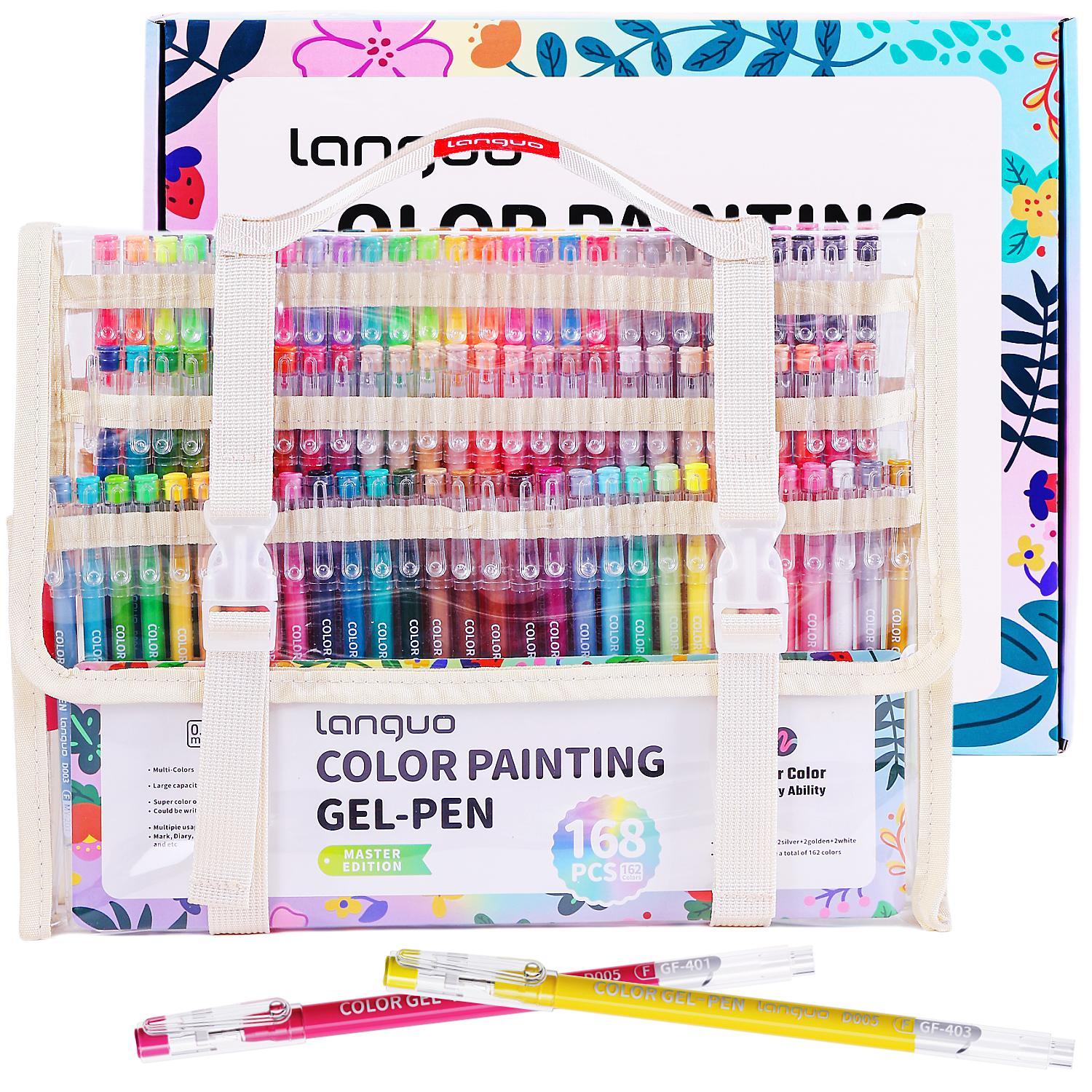 Color Painting Gel Pen Set, 45, 72, or 99 Colors Gel Pen Set with Storage Box, Large-Capacity Ink Pens for Diary, Cards, DIY Crafts, Student Painting Supplies