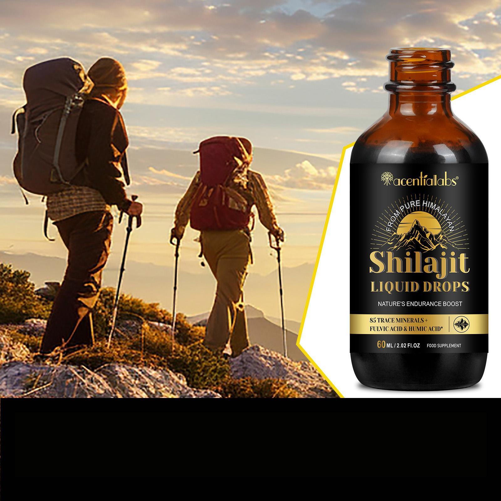Shilajit Liquid Drops, 1 Box/2 Boxes Body Care Liquid Drops, Black Moisturizing Body Care Product for Men and Women, Fitness Absorbable Supplements