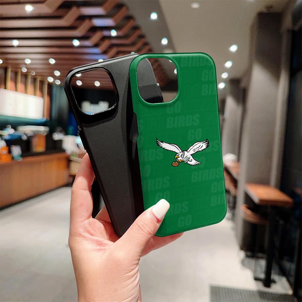 Go Eagles Football Phone Case , Shockproof Rugged Cover Dual Layer Soft TPU Hard Bumper Hard Shell for iPhone 11 12 13 14 15 16 17 Pro Max Plus Air X XR 7 8 XSMAX