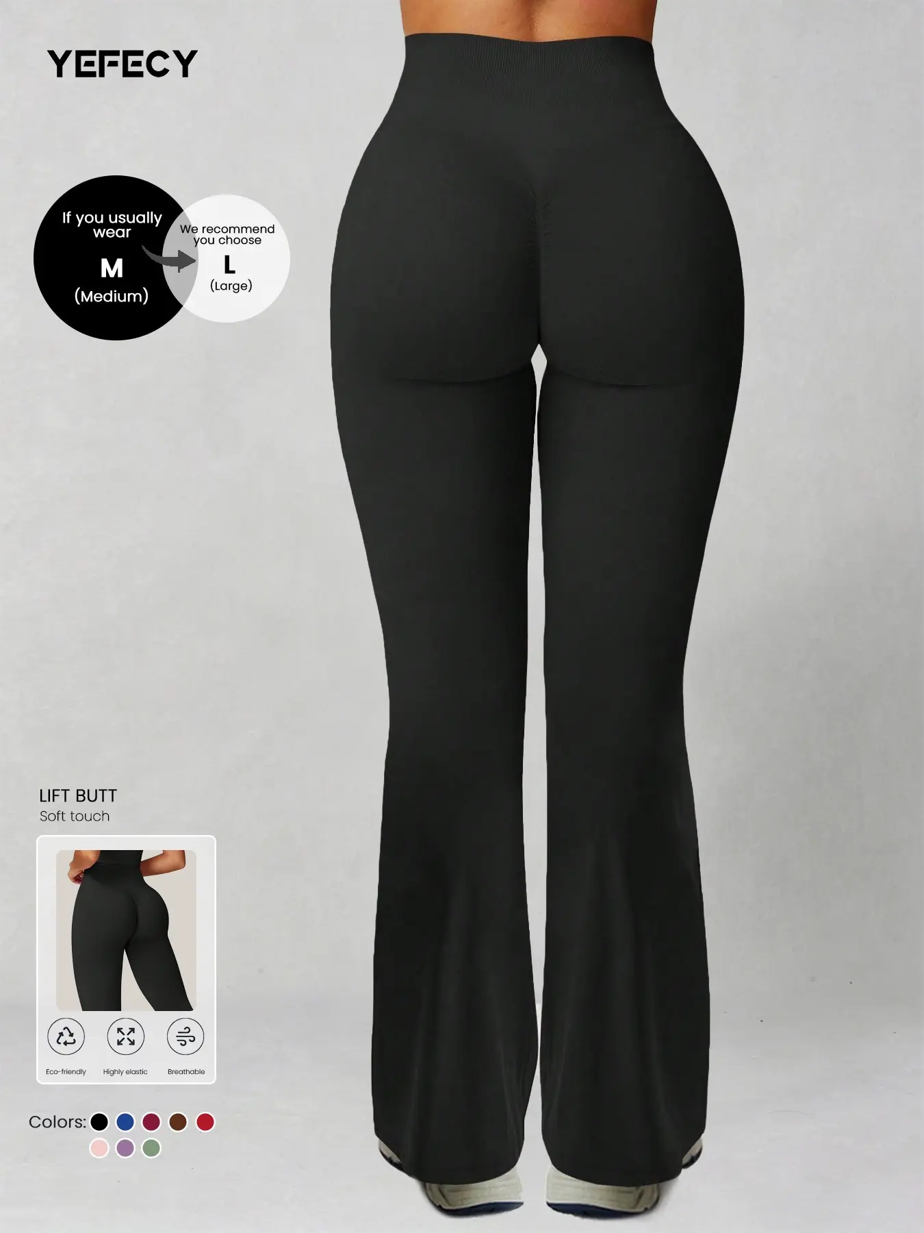 Women's Sporty High Waist Yoga Pants, Elastic Butt Lifting Seamless Fitness Trousers, Invisible Wrinkle Gym Workout Leggings, High Waist Activewear, High Waist Sportswear