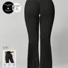 Women's Sporty High Waist Yoga Pants, Elastic Butt Lifting Seamless Fitness Trousers, Invisible Wrinkle Gym Workout Leggings, High Waist Activewear, High Waist Sportswear