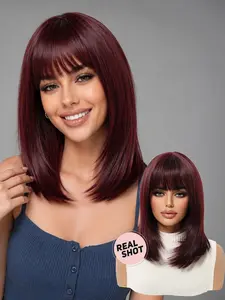 Multi-Layer Wig with Bangs, Heat-Resistant Material, Natural Look, Comfortable Fit, Ideal for Daily Use and Party Cosplay