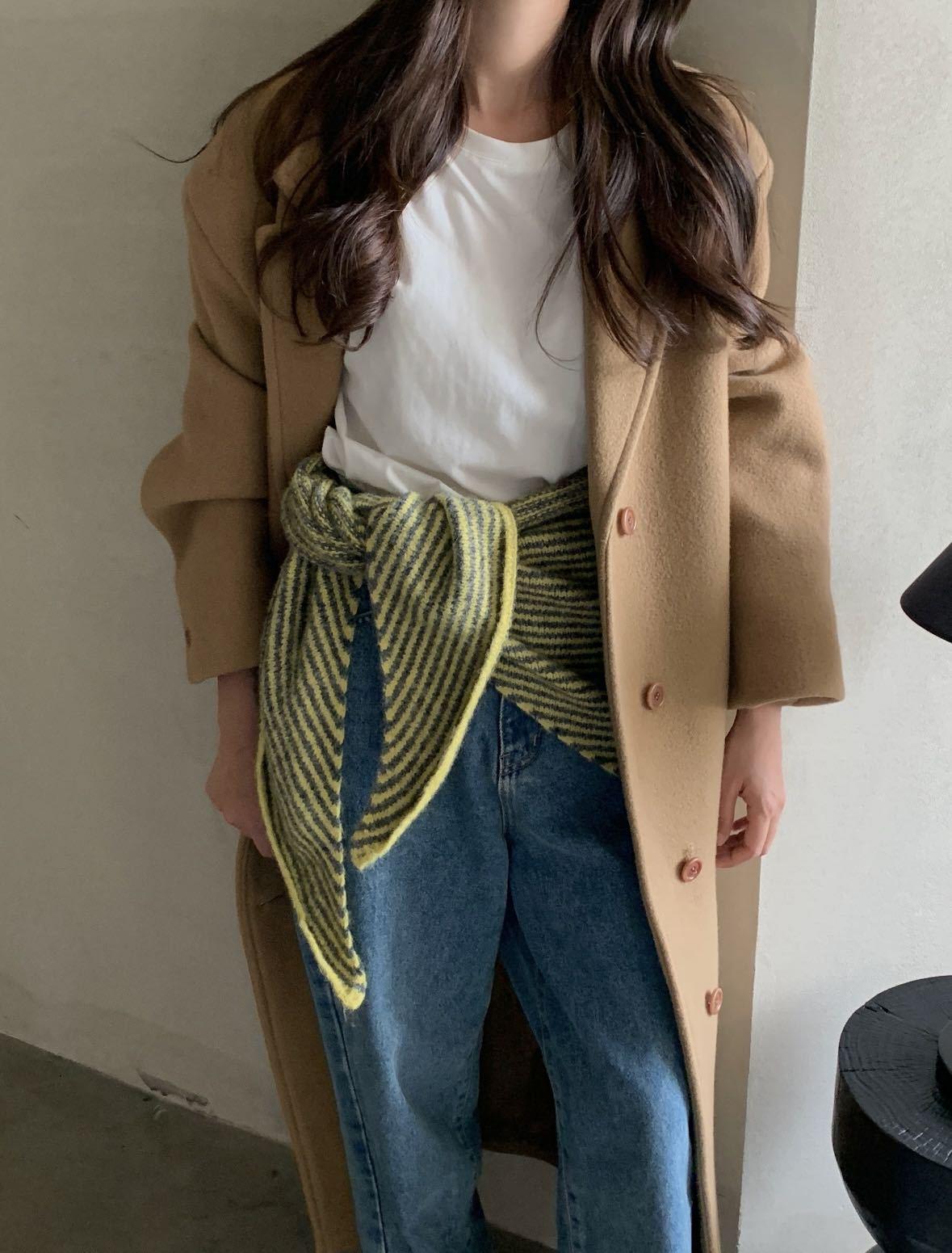 Single Color Cashmere Scarf, Thick Wool Knit Shawl, Fluffy Soft Scarf, Lazy Style, Versatile Korean Aesthetic, Unisex, Fall & Winter