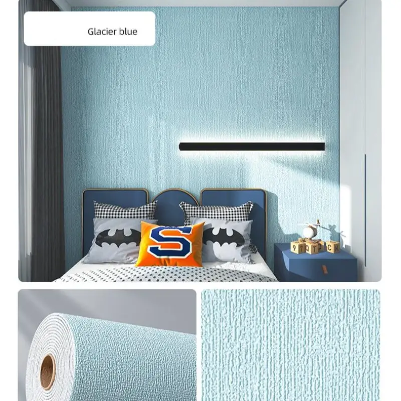 Thick Self-Adhesive Wallpaper Roll, Detachable Insulated Wallcovering for Living Room Kitchen Bedroom, Beautiful Tear-And-Stick Decor