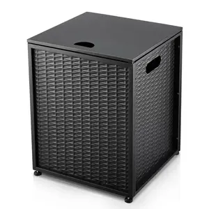 20 LBS Propane Tank Cover Side Table with Storage Dual Use for Outdoor Grill Griddle Fire Pit Stove