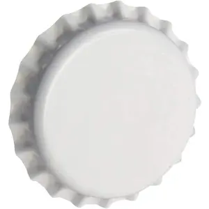 Beer Bottle Crown Caps - White - Oxygen Barrier - Glass, Steel -150 Count