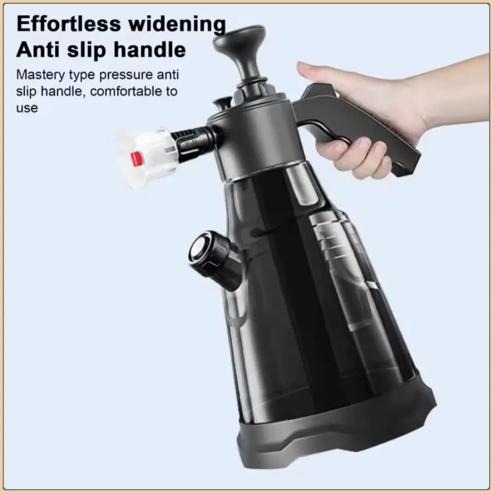 Black 2.3L High-Pressure Foam Sprayer, Air Pressure Flower Watering Can Sprayer, Watering Can for Cleaning, Household Use, High-Pressure Glass Cleaning Nozzle